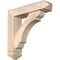 Ekena Millwork Olympic Arts and Crafts Smooth Bracket w/ Offset Brace, Douglas Fir, 5 1/2"W x 22"D x 22"H BKT0604X22X22OLY03SDF - alternate 1